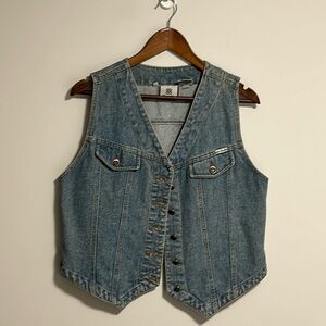 Vintage Bill Blass denim vest size l